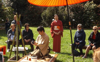 Cerimonia del tè giapponese alla Mostra delle camelie